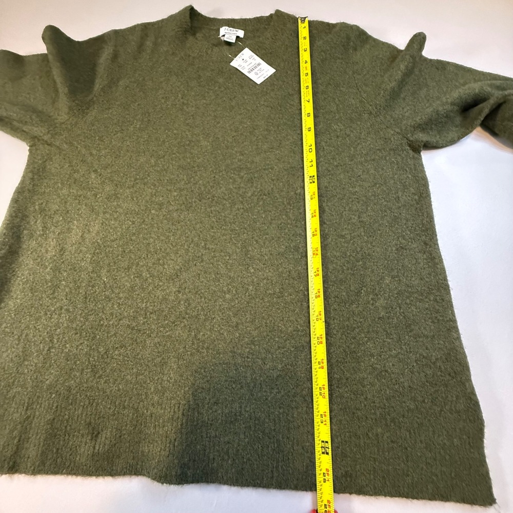 J.Crew NWT Extra-Soft Crewneck Sweater Olive Green Moss Wool Blend BU223 XL $89 - Picture 9 of 9